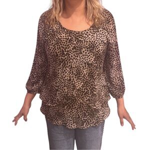 Leopard Print Women's Flowy Top